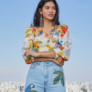 NWT Farm Rio Forest Birds blouse